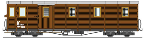 Ferro Train 705-434 - Austrian ÖBB D4ho/s 6215 baggage car no platf.